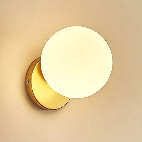 Lámpara de pared de vidrio moderna para iluminar el dormitorio y leer con luz cálida y simple 2