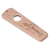 CHICIRIS Kazoo Tradizionale in Legno con Diaframma, Set di Strumenti Musicali con 2 Pellicole per Flauto e Anello per la Bocca, Portatile per Accompagnamento di Chitarra e Ukulele (acero)