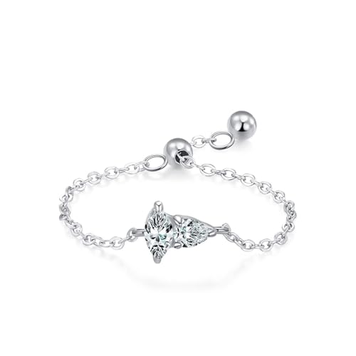 Bague ajustable argent 925 anti-pincement pour doigts sensibles