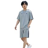 Reebok リーボック セットアップ 上下セット メンズ レディース 半袖Tシャツ ハーフパンツ rm-5165 Lサイズ アイスグレー