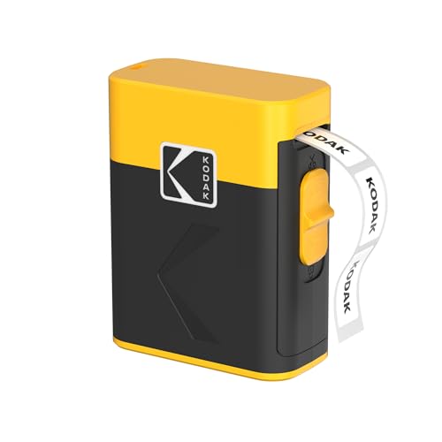 KODAK Label Maker Machine, Bluetooth, 1 Label Roll, Yellow