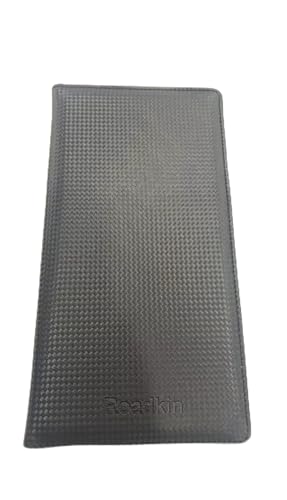 Roadkin Car Registration and Insurance Card Holder, Travel Document Holder, Vehicle Document Holder for Glove Compartment, Long Bifold Wallet, Black, Carbon Fiber Texture, Travel Document Organizer