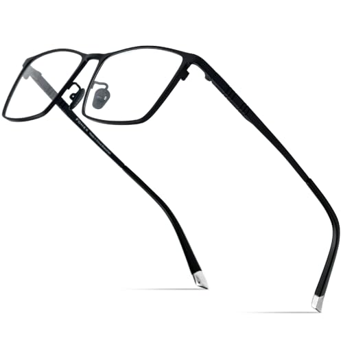 Image of FONEX Titanium Glasses Frame for Men,Square Eyewear Full Optical Eyeglasses F85641