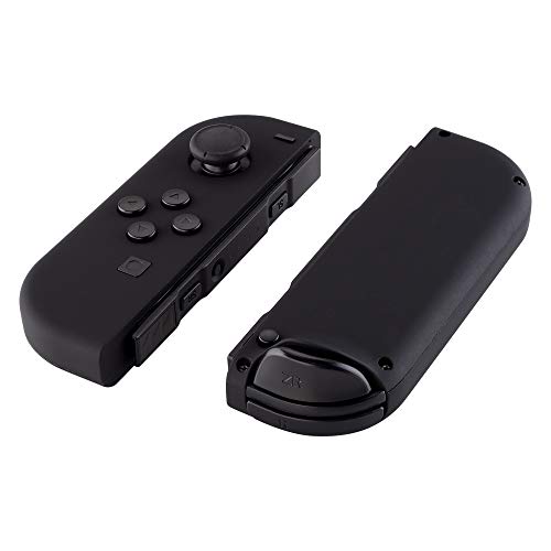 eXtremeRate Soft Touch Grip Black Joy con Handheld Controller Housing with Full Set Buttons, DIY Replacement Shell Case for Nintendo Switch Joycon & Switch OLED Joy con – Console Shell NOT Included - Image 2