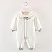 Infant Newborn Boys Girls Long Sleeve Winter Fashion Bowknot Jumpsuit Romper Easter Dress Girl (White, 6-9 Months)