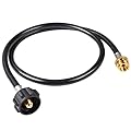 SHINESTAR 4 FT Universal Propane Adapter Hose, Connect 1 lb Small Appliances to Large Tanks, Compatible with Table Top Grills, Portable Heaters, Propane Stoves, Lanterns and More
