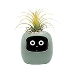 Odpaltoy Smart Plant Pot with Expression, AI Smart Planter Robot for Indoor Decoration, Includes Water/Light/Temperature Sensor, Green