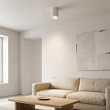 BARCELONA LED Aplique de Escayola Blanco GU10 Empotrable Techo Trimless Sin Marco Foco Pequeño Minimalista Nórdico Pintable Iluminación Interior para Salón Dormitorio Hotel