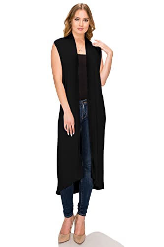 Women's Long Sleeve/Sleeveless Full Length Duster Long Open Cardigan(Sizes: S-5X)2