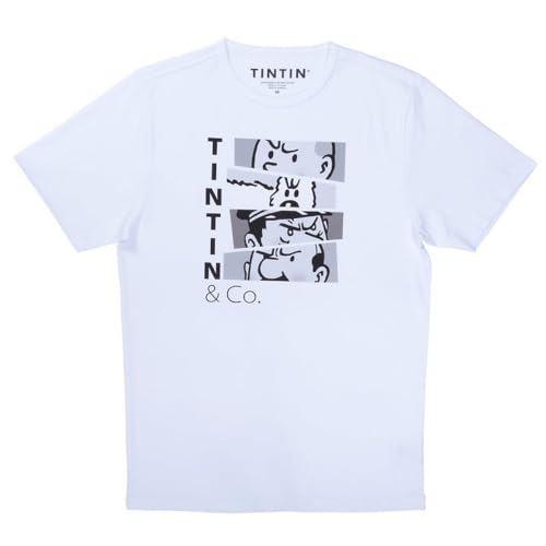 T-Shirt Tintin 100% Coton Cadeau Anniversaire Original Enfant 6 Ans Blanc N/B