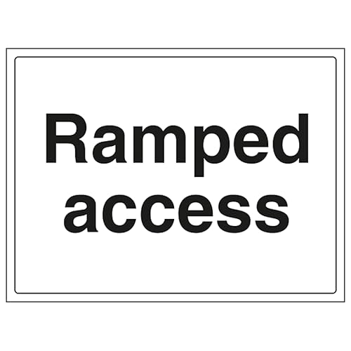 Panneau de sécurité plastique rigide Ramped Access phosphorescent 400x300