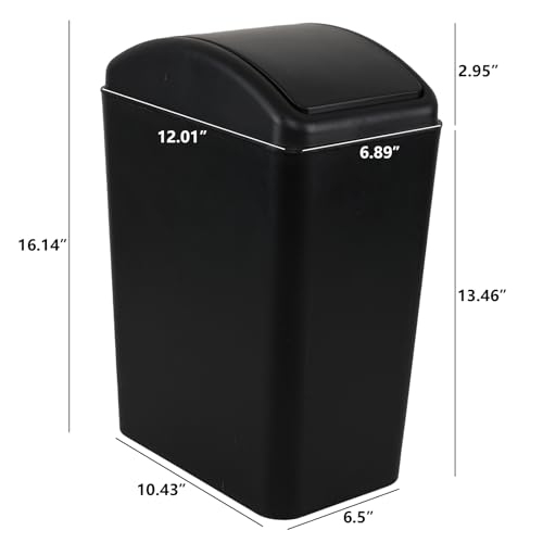 Caneca de Basura Negra 4.5 Galones con Tapa Basculante miniatura 2