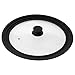 bremermann® Universal-Glasdeckel mit Silikonrand, 30/32/34 cm, groß (Schwarz)