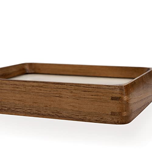 Natural Wood Photo Frames Inspired Tabletop Picture Frame with Mat, Vertical or Horizontal Display (Walnut, 8.5x11 matted to 6x8) by Generic - Used condition - Image 2