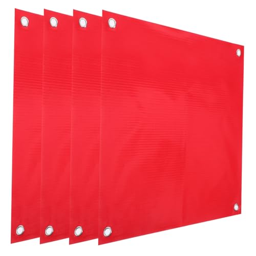 Unomor Bright Pvc Traffic Safety Flags 4 Pack Plastic Warning Flags for Road Construction School