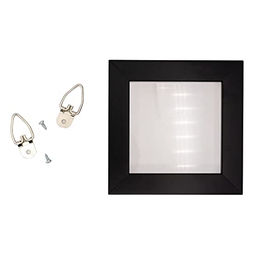 Image of 1-1 /4 inch x 3 /5 inch Zinc-Plated Heavy Duty D Ring Picture Hanger - Pack of 100 with Screws for Picture Frames & Mirrors