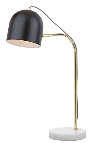 Lámpara de mesa Drina negra/dorada con puerto USB