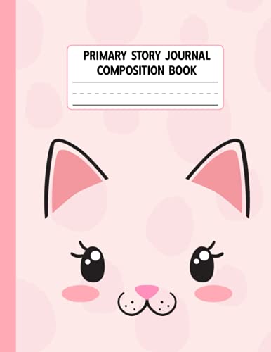 Cute Cat Primary Story Journal Composition Book: Grades K-2 School Exercise Book | Draw and Write - Half Page Lined Paper with Drawing Space | Handwriting Practice Paper (Notebook for Kids) image 2