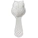 MyGift White Ceramic Owl Cooking Spoon Rest/Ladle Holder