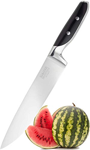 Sabatier Professional Kitchen Chef Knife - 8in/20cm Full Tang Blade Forged from High Chrome Taper Ground Stainless Steel, Twin Rivet Comfort Handle. Sharper for Longer, by Taylors Eye Witness