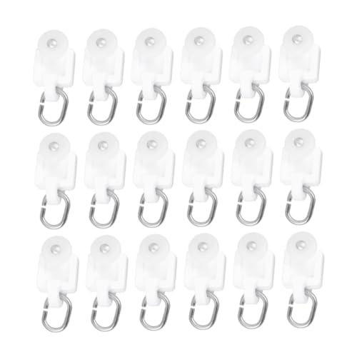 VINTORKY Curtain Rail Accessories 50pcs Mute Hook Track Pulley Pe Material Roller for Outdoor Curtain Gliders