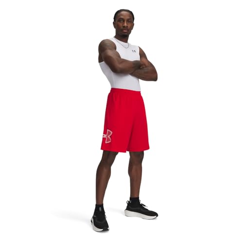 Image of Under Armour Men's Tech GraphicDISC 10 inch Shorts, (603) Red / / White, 3X-Large