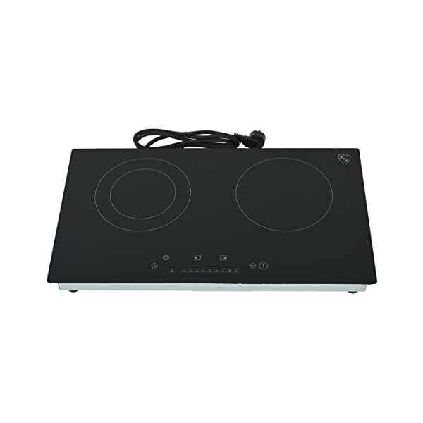 K&H® Doppel 2 Zonen Glaskeramikkochfeld 60cm Autark Eingebaut HC-N-3402 – Bild 5