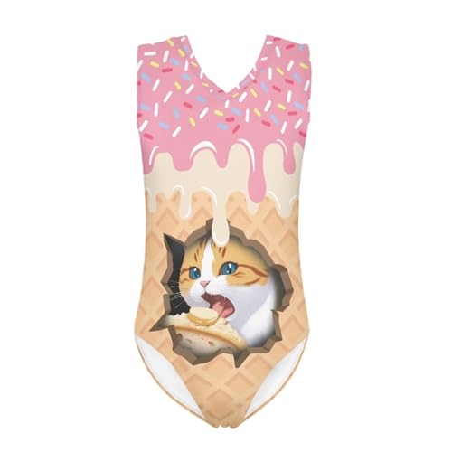 Image of Fashion Print One-Piece Swimsuits for Girls,Soft Stretchy One Piece Bathing Suit Quick Dry Beach Swimwear 5-14 Years