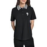 KARL LAGERFELD Paris Women's Karl Patch Iconic Varsity Blouse, Black, Small