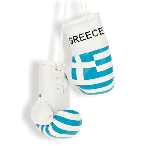 ProSx - Mini-Boxhandschuhe für den Innenspiegel I Vielfalt verschiedener Flaggendesigns (Griechenland)