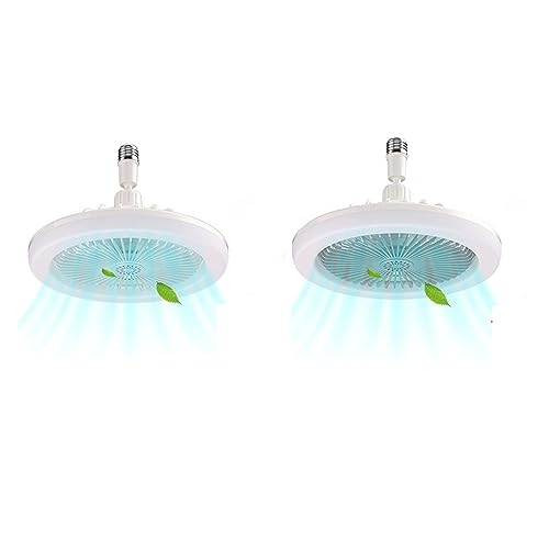 Ventilateur de plafond avec lampe E27 télécommande éclairage maison