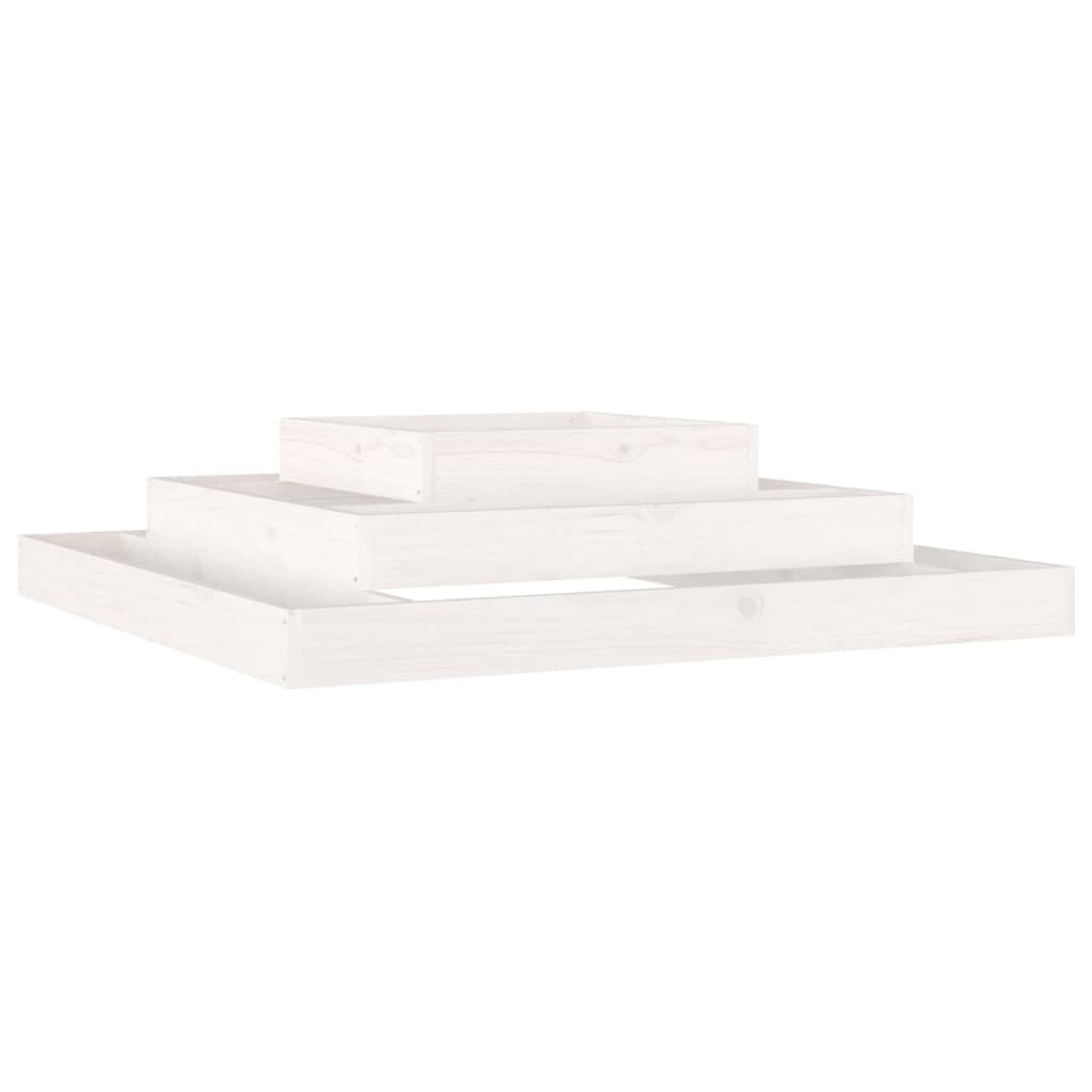 Jardinière en bois massif pin blanc robuste au design épuré