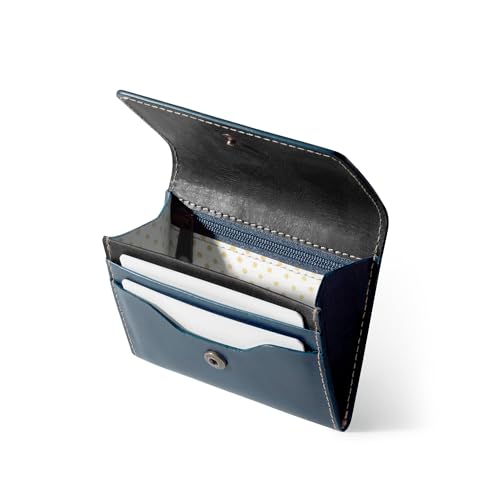 Image of DailyObjects Deep Navy Fliptop Leather Cash & Card Wallet
