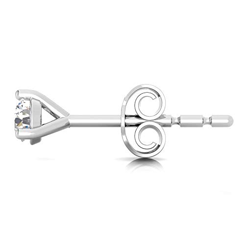 Valentine Day Jewelry 1/4 Ctw 10K White Gold Lab Grown Diamond Martini Stud Earrings #TOP2