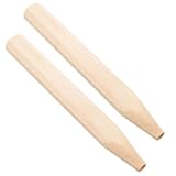 SOPOTUTU Empuñadura de Madera para Raqueta de Bádminton 19,5 Cm, Mango de Repuesto Antideslizante para Reparación, 2 Piezas, Compatible Todas Las Marcas, Accesorio para