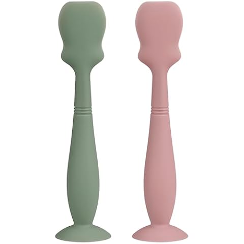 Large Size Baby Diaper Cream Spatula Applicator Soft Silicone Baby Butt Paste Spatula （2Packs, Sage/Blush) Cover