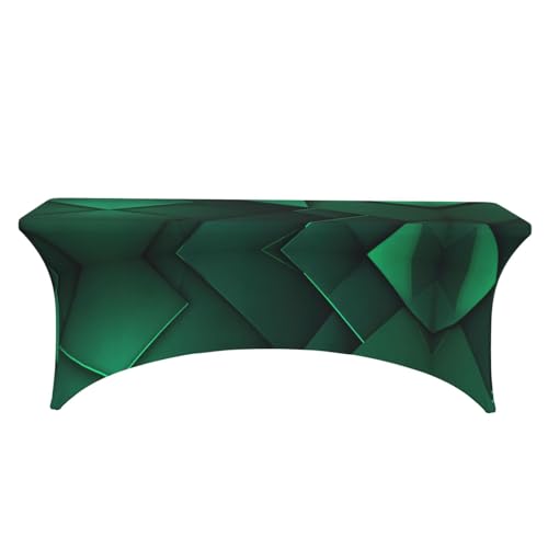 Nappe rectangulaire élasthanne 1,8m EdWal anti-pli motif géométrique chic - 3
