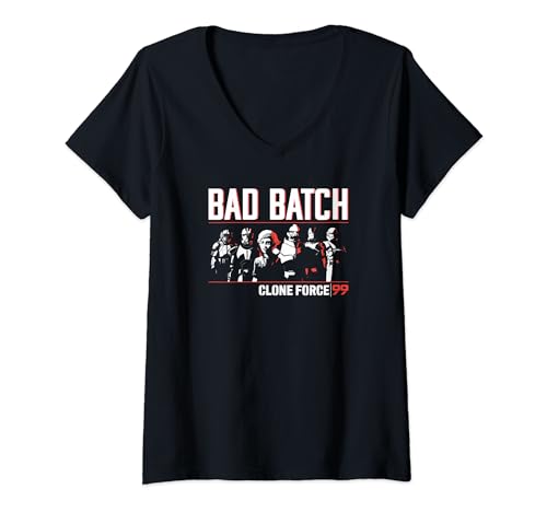 T-shirt Star Wars The Bad Batch femme col V pour en finir avec les hauts amples