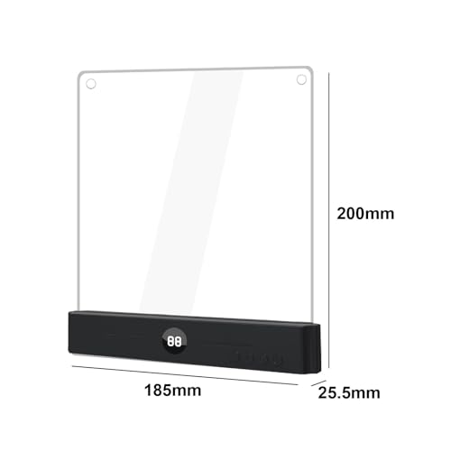 Luz de lectura acrílica con círculo suave de luz regulable y panel transparente 3