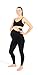MOTHERS ESSENTIALS Maternity Leggings - Comfortable Over The Belly Pregnancy Leggings for Women - Soft and Stretchy Tights Pants for Workout, Yoga, Everyday Wear - 2 Pack- Large, Black,Grey