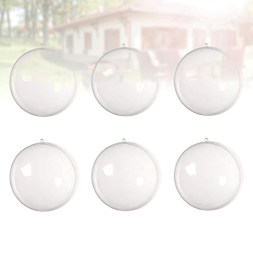 VOSAREA Palline Trasparenti Plastica Natale 6cm
