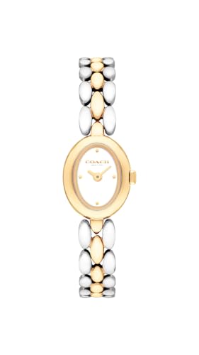 Image of Coach Sammy Women's 2H Quartz Watch Gift Set with Matching Adjustable Jewelry Bracelet - Oval Case - Minimalist Style - Gift for Her - 22.5mm
