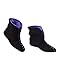 Produktbild RAIKOU NEU Hausschuhe Damen Herren Hausschuhe Hüttenschuhe aus Micro Fleece mit Rutschfester Sohle, Unisex-Hausschuh Haussocken in schönen kontrastreichen Farben (43/46, Schwarz/Hell Lila)