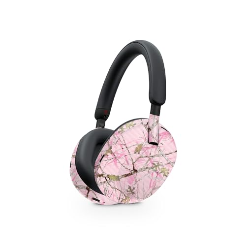 Image of MightySkins Carbon Fiber Skin Compatible with Sony WH-1000XM5 Headphones - Conceal Pink | Protective, Durable Textured Carbon Fiber Finish | Easy to Apply