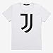 JUVENTUS T-Shirt Bianca con Logo Nero - 100% Originale - 100% Prodotto Ufficicale - Bambino - Scegli la Taglia (Taglia 10 Anni)