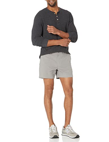 Image of Amazon Essentials Men's Slim-Fit 5 inch Flat-Front Comfort Stretch Khaki Chino Shorts with Elastic Waistband