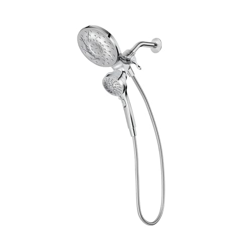 Moen 26009 Tub Faucets and Accessories Magnetix 2.5 GPM Handheld/Rain Shower Head 2-in-1 Combo Featuring Magnetic Docking System, Chrome