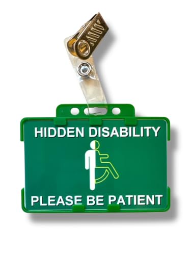 Hidden Disability Awareness Card Set with ID Card Holder, Crocodile Clip