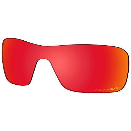 Saucer Lentes de repuesto prémium para gafas de sol Oakley Turbine Rotor OO9307 de alta definición, color rojo fuego polarizado