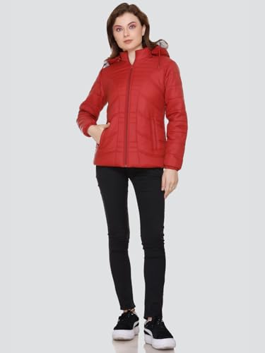 Image of RARE TIMES Women's Stylish Solid Full Sleeves Jacket | Winter Wear Quilted Jacket for Travelling | Regulaer Fit Puffer Jacket For Women